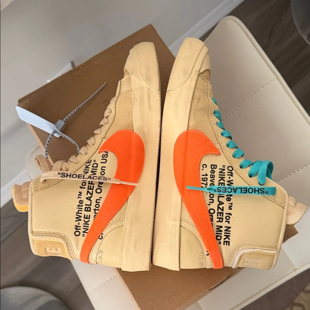 Nike / Off White The 10: Nike Blazer Mid Sneakers Size 6 - Picture 5 of 8